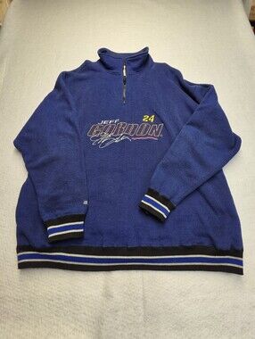Vintage Nascar Jeff Gordon 24 Blue 1/4 Zip